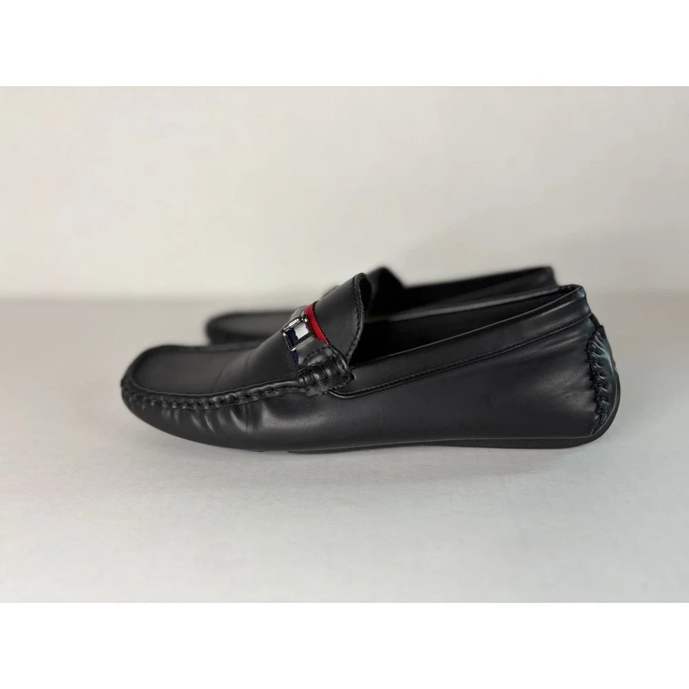 Bruno Marc Mens Black Driving Loafers Horsebit‎ Slip On Moc Toe Shoes Size 6